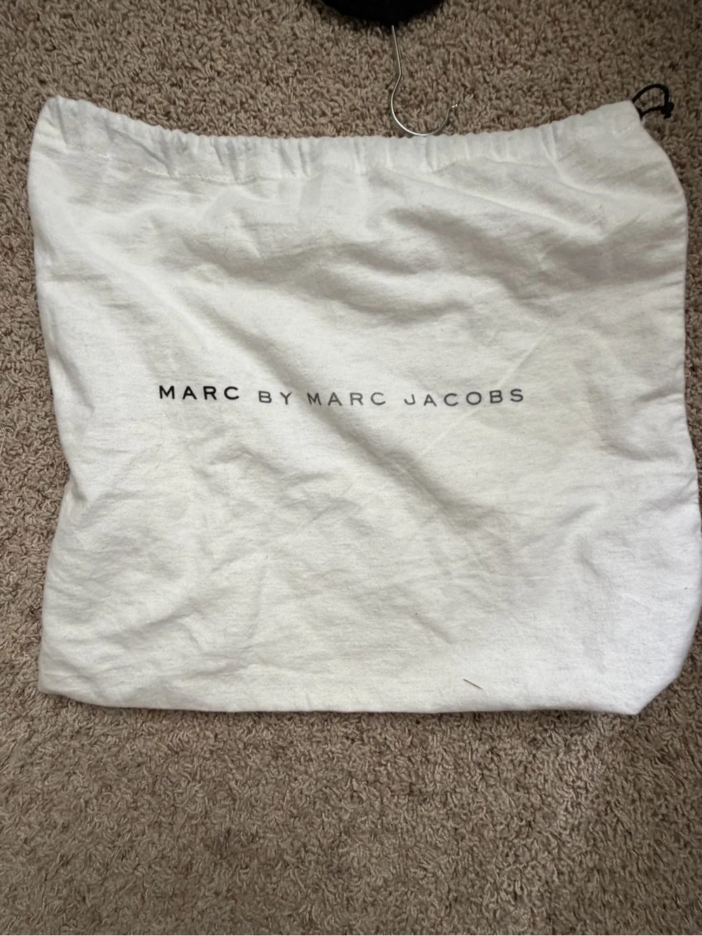 Marc Jacobs Black Leather Hobo Bag with Gold Hardware